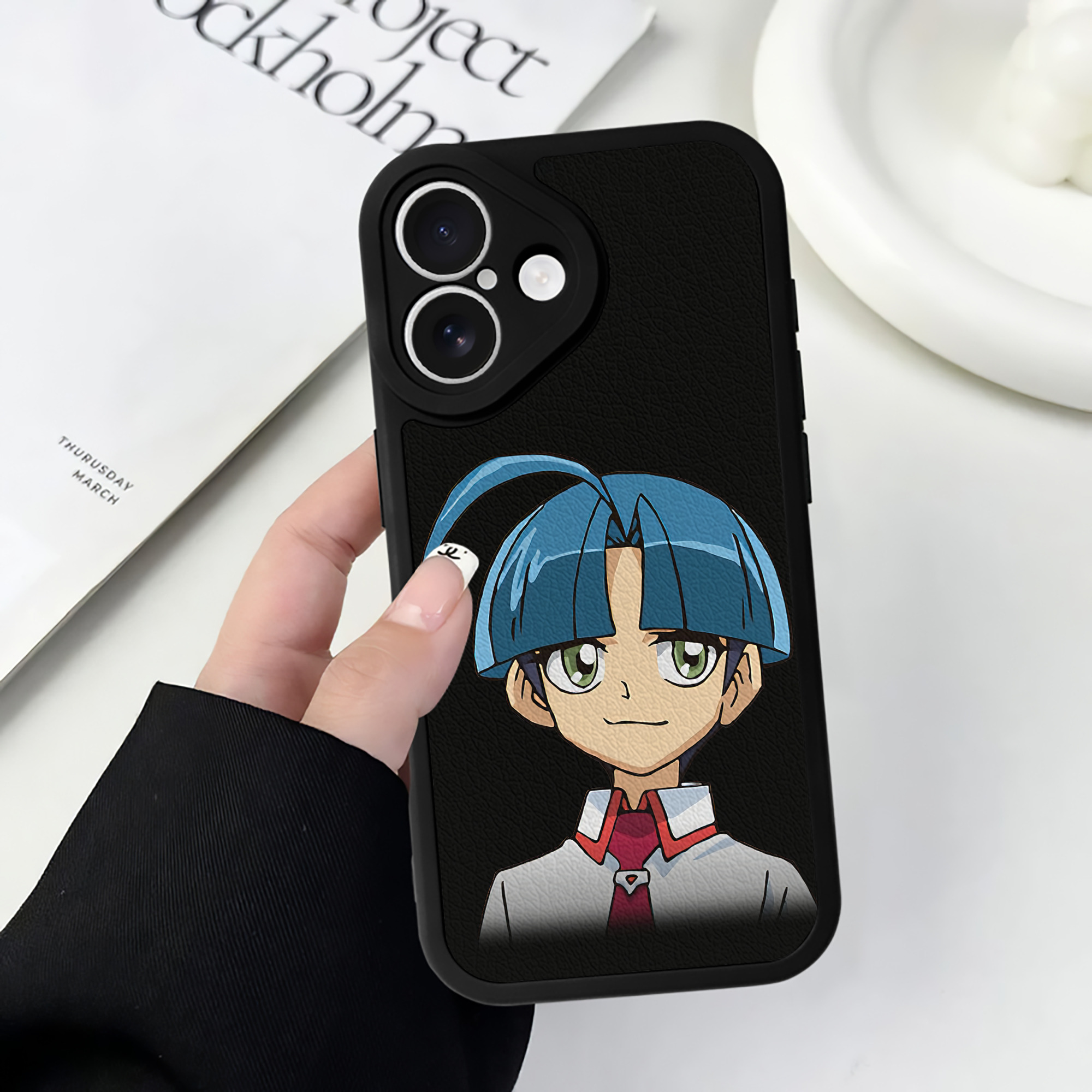 （画像用） 遊☆戯☆王 Yu-Gi-Oh! 【iPhone 16シリーズ対応】シリコンスマホケース（レザー調） 材質：シリコン